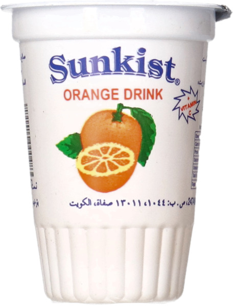 SUNKIST ORANGE DRINK 200ML CUP