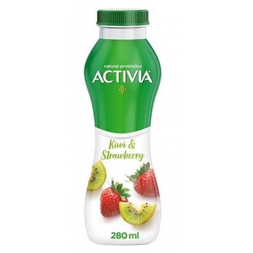 ACTIVIA YOGURT GO DRINK STRW&KIWI 280ML