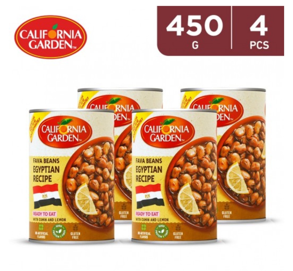  CALIFORNIA GARDEN FAVA BEANS 4 X 450 G