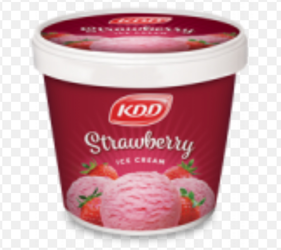 KDD STRAWBERRY ICE CREAM 1 LITTER