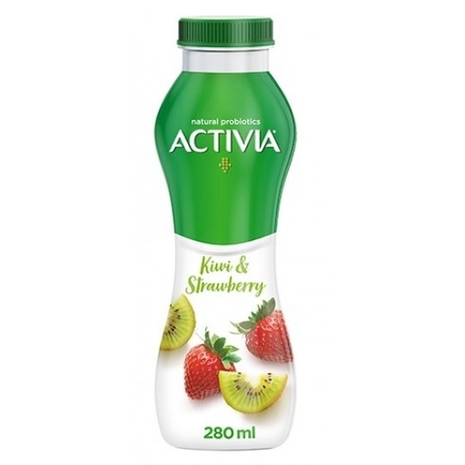 ACTIVIA YOGURT GO DRINK STRW&KIWI 280ML
